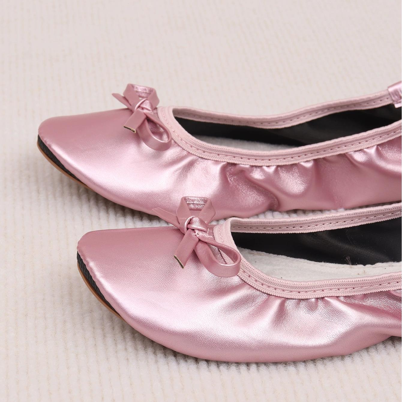 2025 NEWS Bow Ballet Dance Shoes Women's Bow Ballet Flats with Comfortable Soft Soles - Casual Leisure Footwear for Dancing & Everyday Wear (EU s