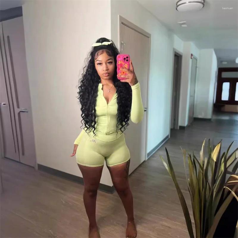 Womens Tracksuits 5pcs Wholesale Bulk Items Lots Long Sleeve Top Shorts Suit Sports Yoga Sexy Short Sets For Women 2 Pieces 2025 Spring Y2k