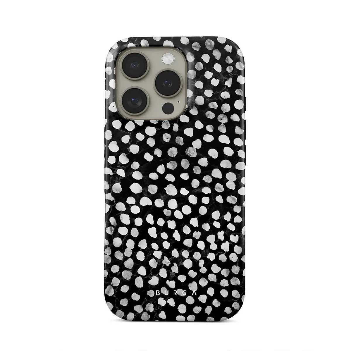 Fashion Art Polka Dot Leopard Print Phone Case for IPhone16 15 14 13 12 11 Pro Max Plus Luxury Magnetic Double-layer Cover BURGA Z250321