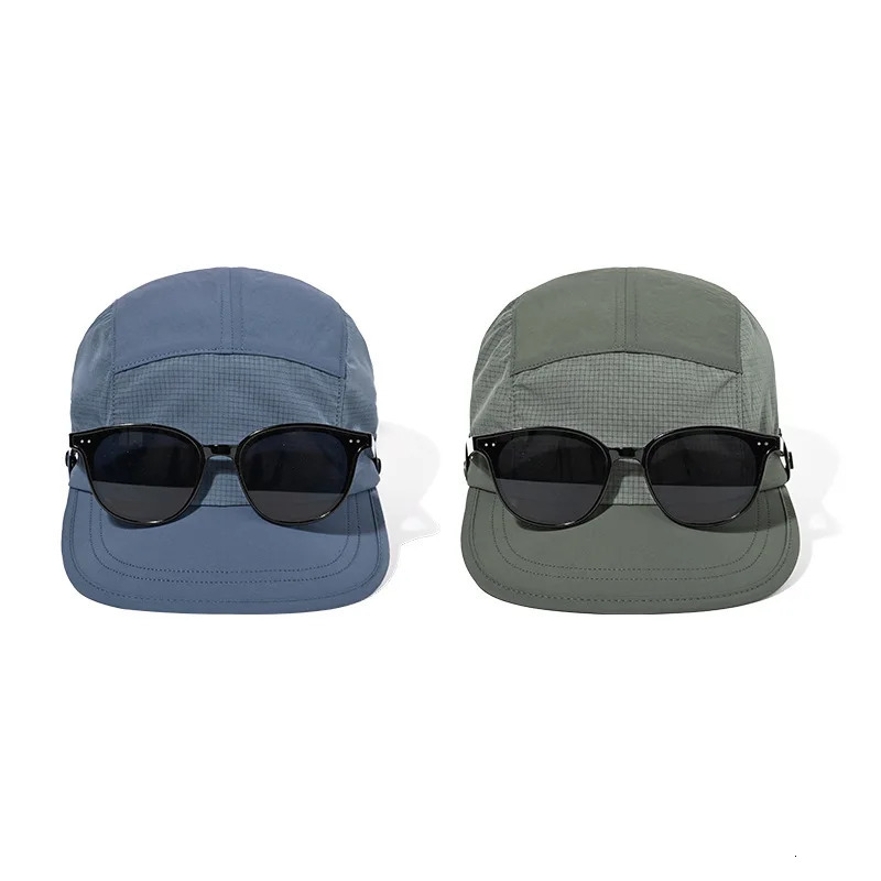 Spring Summer Quick Drying 5 Pannel Baseball Cap for Women Men Breathable Soft Top Flat Brim Cool Hiking Hats 250320