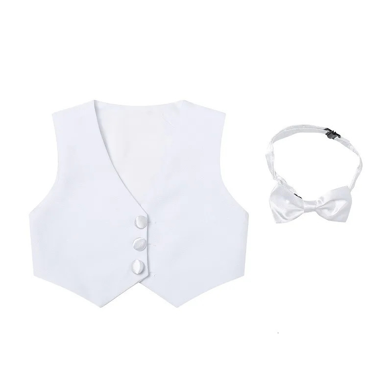 Ring Bearer White Baby Boy Christening Suit Set Cute Baptism Boys Outfits Blessing Outfit Suit Infant Clothes 3 6 9 12 Months 250320