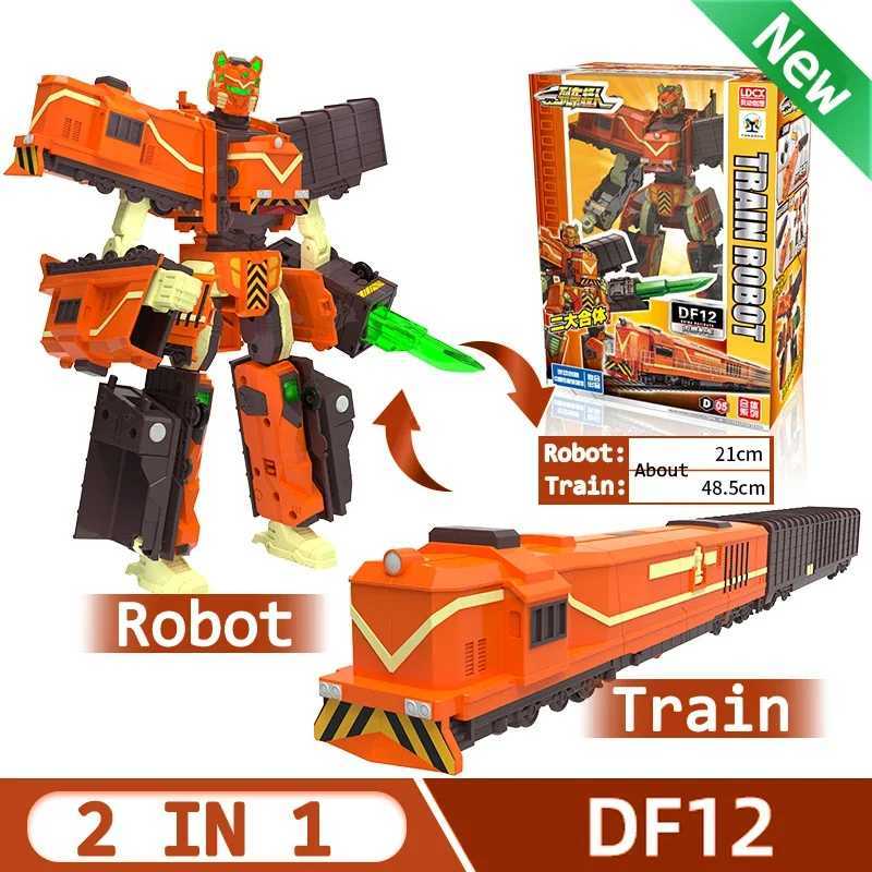 2-in-1 high-speed railway super train renovation robot Shinkansen renovation train action diagram childrens CRH toyT250320