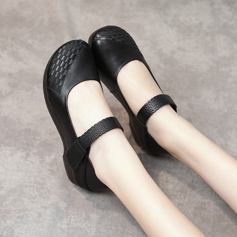 2025 new genuine leather casual shoes with toe layer, cow flat shoes, ethnic style, shallow mouth design, fashionable women's single shoes