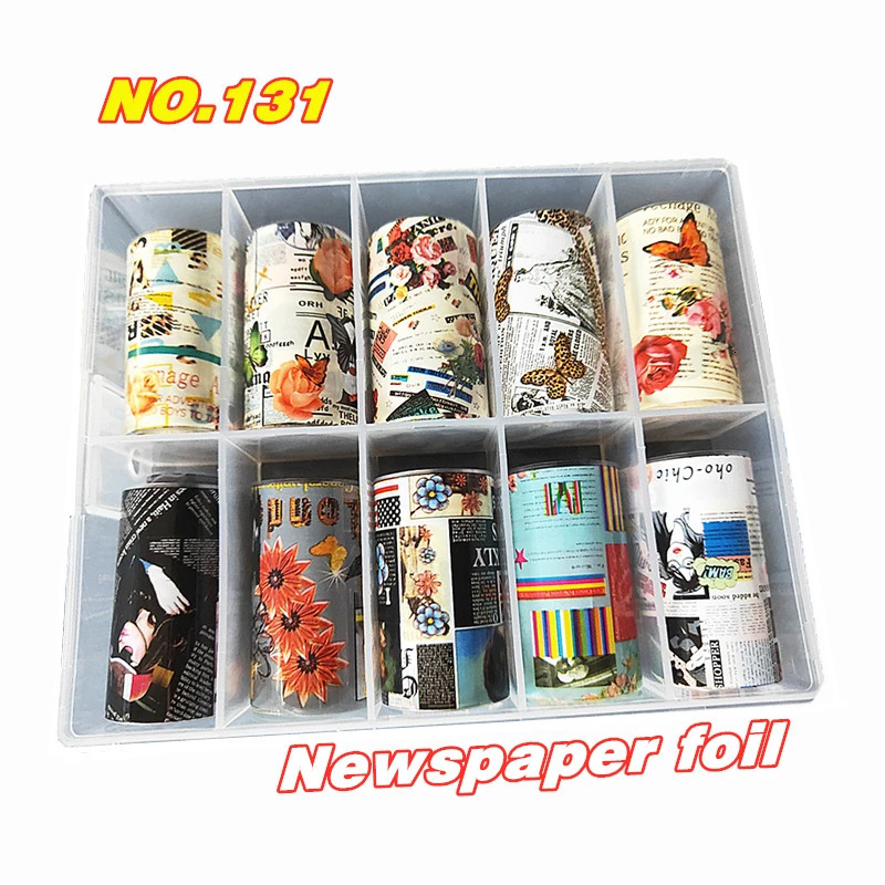 10 Roll Nail Art Transfer Foil Set and Butterfly Nail Art Foil Transfer Stickers 4*100cm 250314