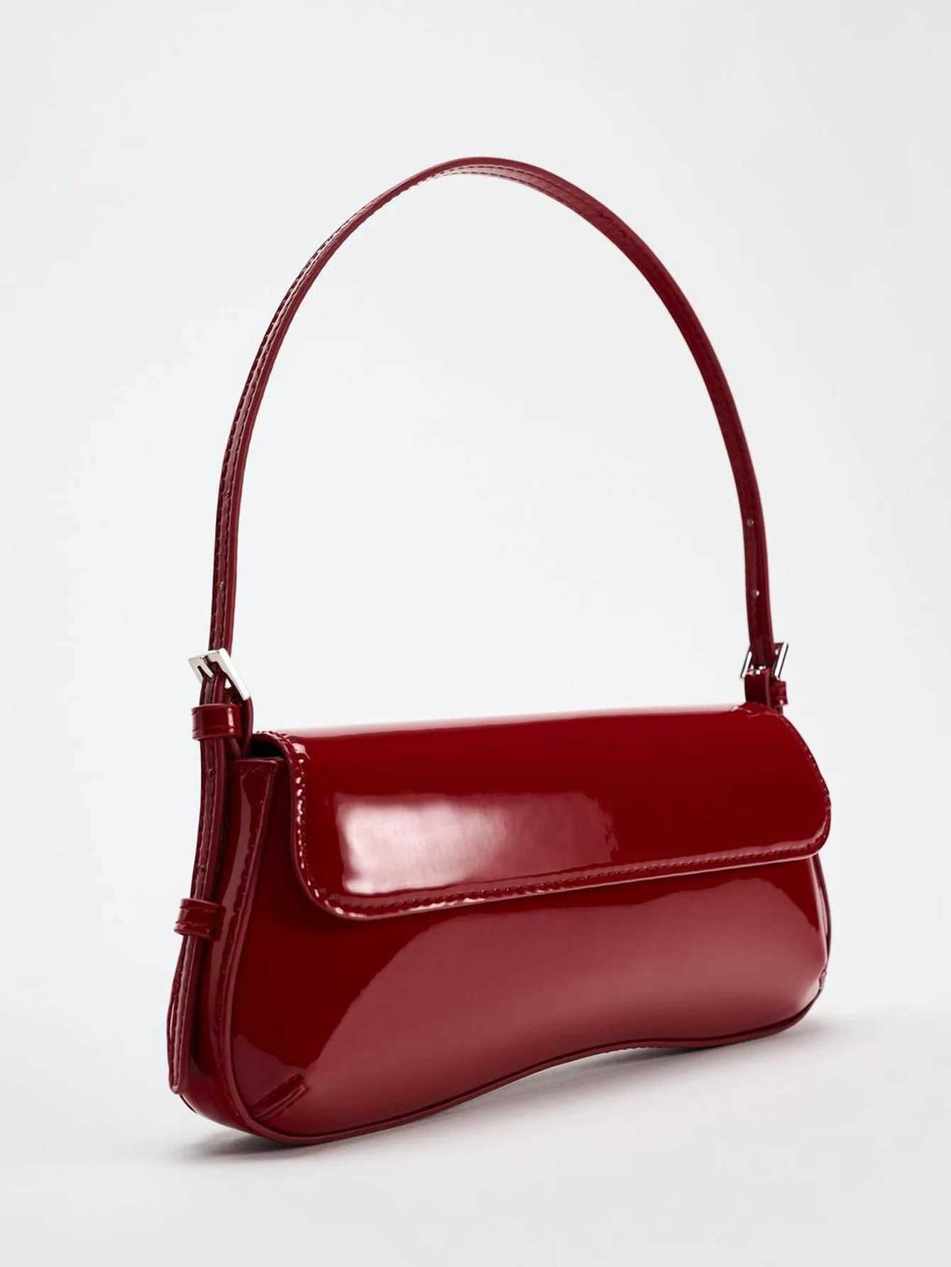 Red Stick Underwear Bag 2024 Autumn New Product Fashionable Simple Commuter Flip Back Retro Shoulder Bag Y250319