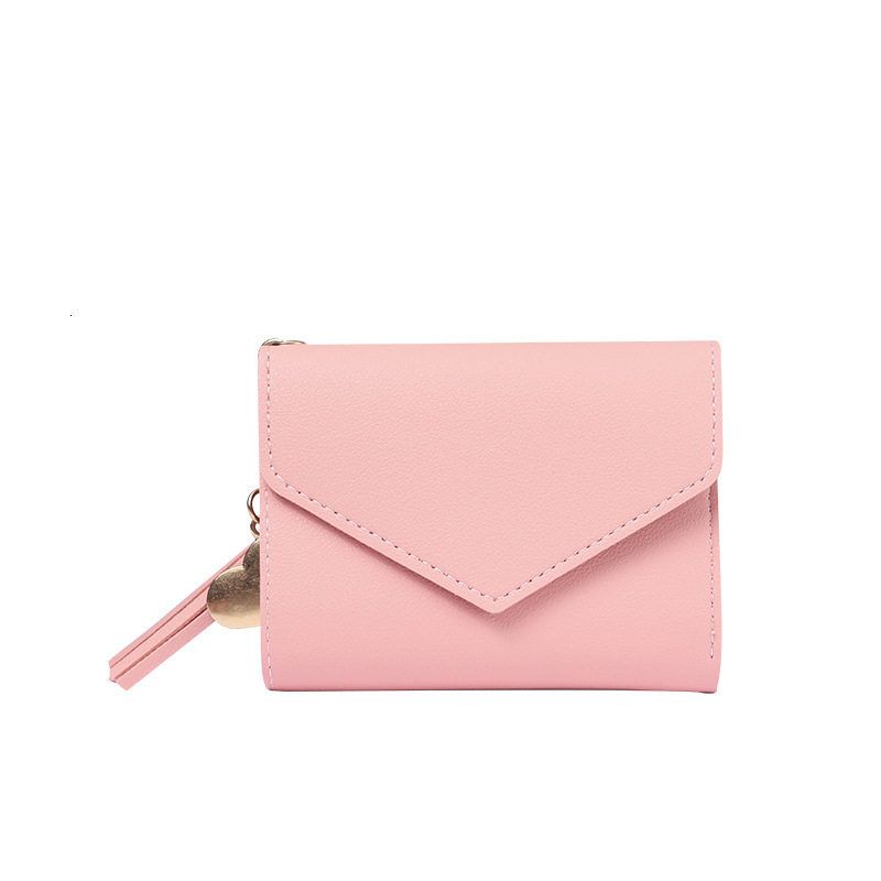2025S Trend Designer New Women S Tassel Pendant Litchi Pattern Money Clip Card Bag Zero Wallet