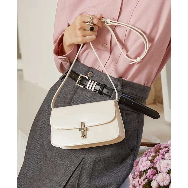 2024 Spring Genuine Leather Women's Small Square Bags Casual Versatile Handbags High Quality Female Shoulder Crossbody Bag Pink