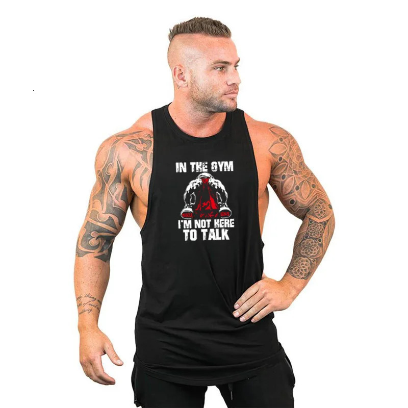 Men Summer gyms clothing Fitness mens Stringer Tank Top fashion mens cotton Loose breathable sleeveless shirts Vest 250320