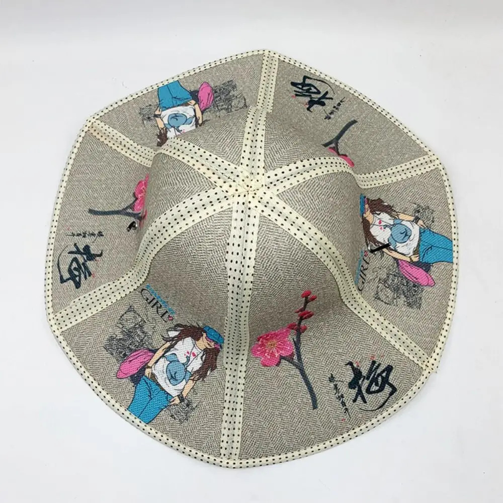 Rattan Anti ultraviolet Fishermans Hat Mens Fishing Sunshade Hat Womens Folding Straw Hat 250320