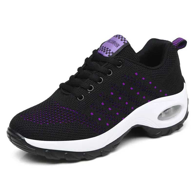 Womens Sneakers Fashion Casual Shoes Air Cushion Mesh Fem Shoes Cfortable Breathable Heightening Sneakers for Women sizes 44 Y250320