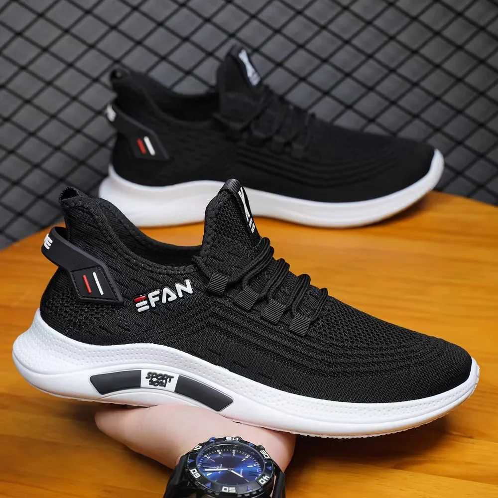 Trendy Lightweight Walking Flats M Tennis Sneakers Outdoor Running Fitness Shoes Hbre Breathable Men Shoes Y250320