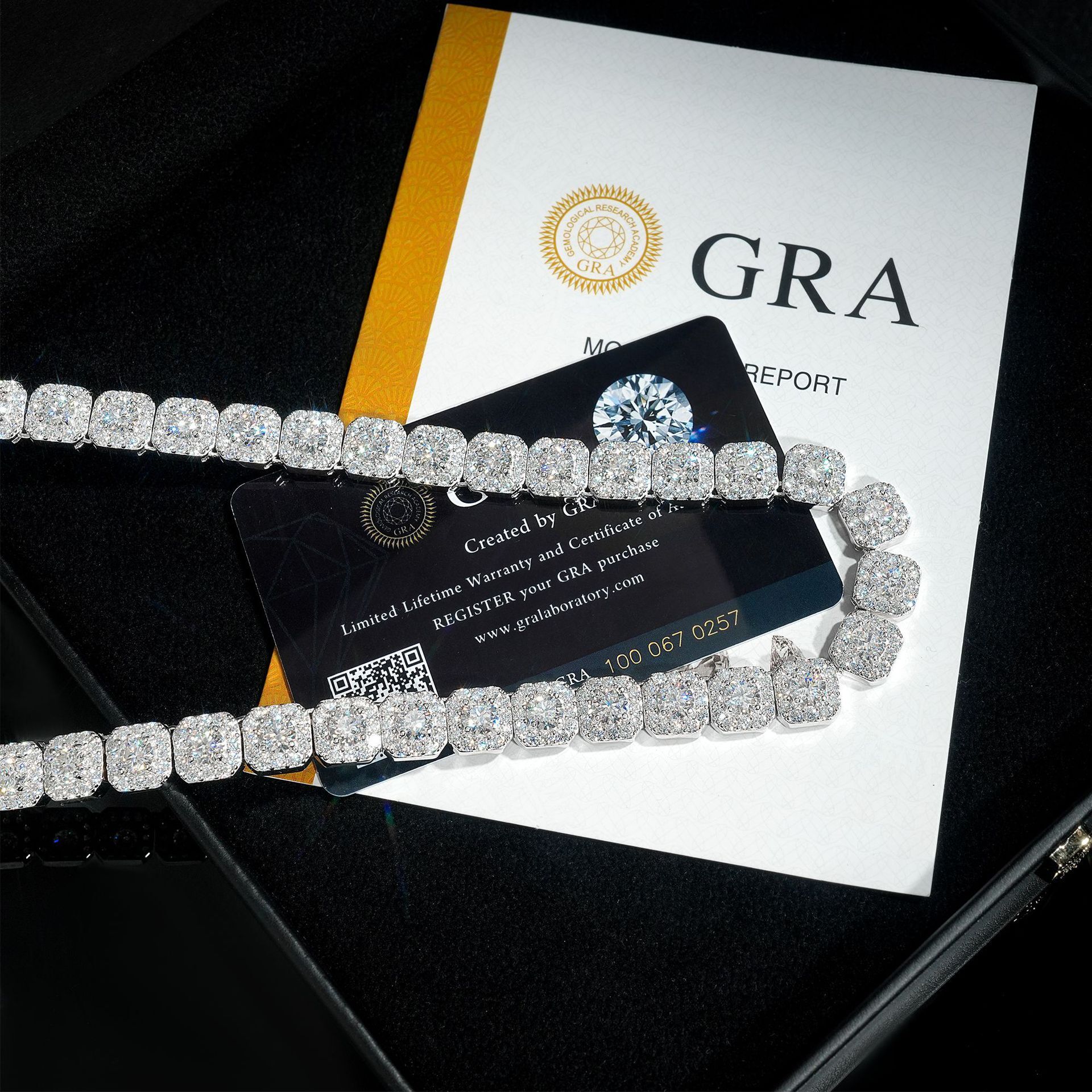 Cuban Chain 10mm Wide Full Mosantine S925 Silver Diamond Cuban Chain Tidal Brand Accessories