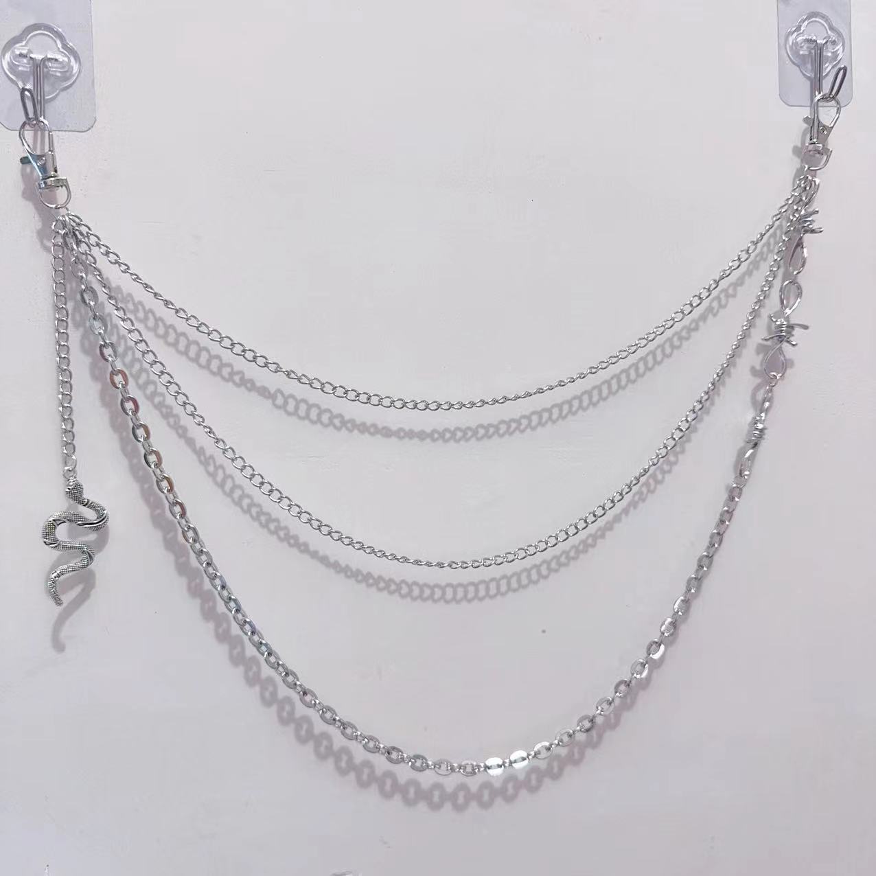 Versatile multi-layer metal pants chain hip-hop punk style waist accessories mens and womens clothing accessories241115