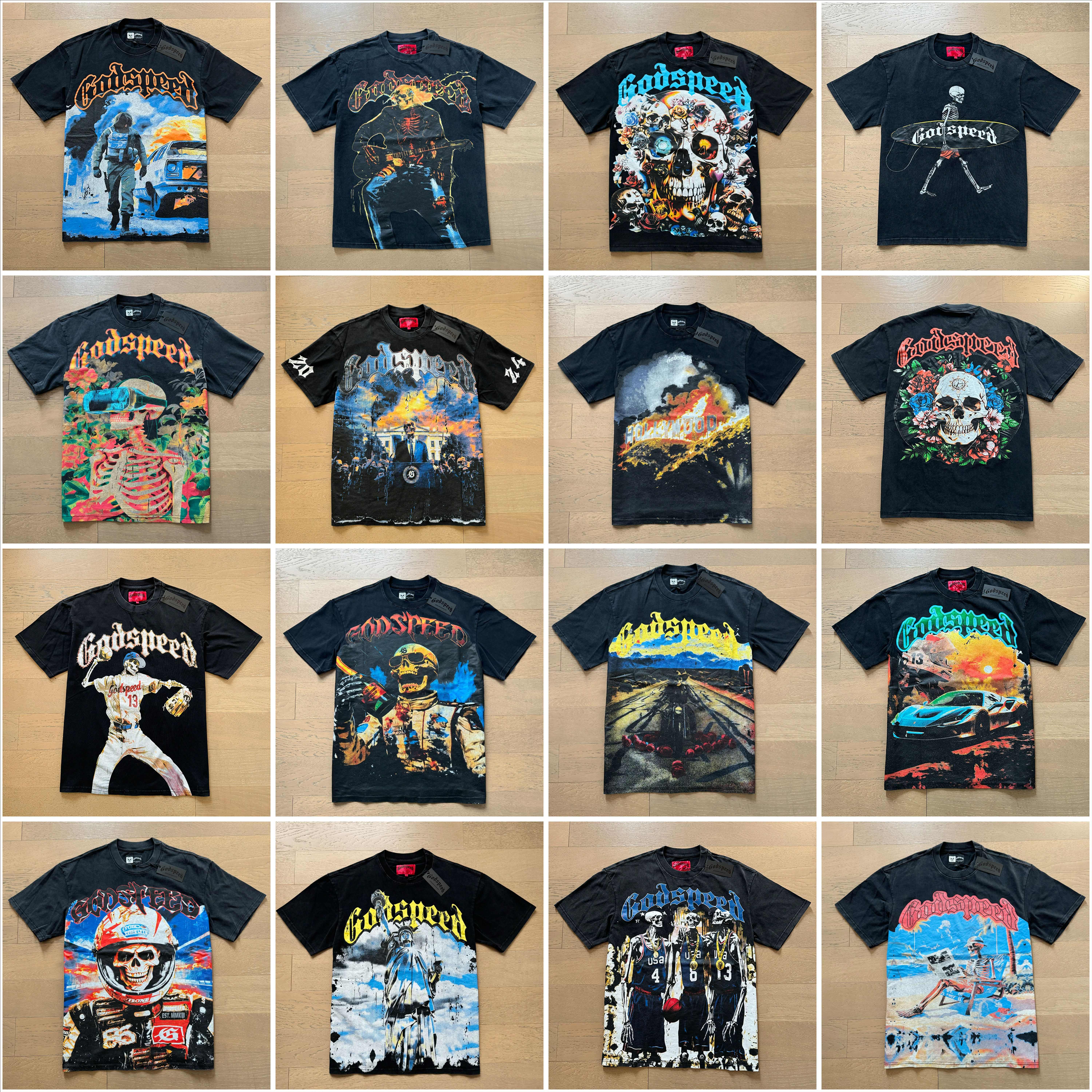 godspeed shirt designer Mens T Shirt Set Summer Designer Set Fashion Holiday Couple Printing shirt fashion tees womens tops cotton tshirts washed black tee size S-XL