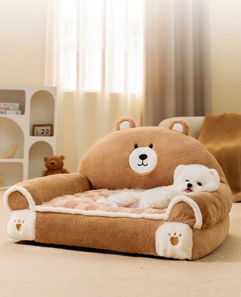 Fleece Pet Bed For Dogs Sofa Cushion Accessories Nest House Home Small Puppy Animal Kennel Car Seat Cartoon Chihuahua Pugs