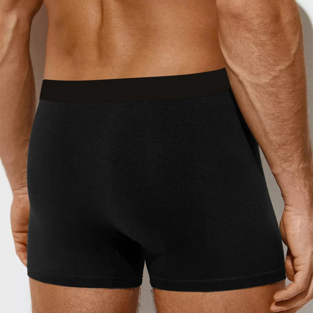 Mens Black Boxer Shorts WithI My Wife Print Comfortable Breathable Underpants Underwear 250320
