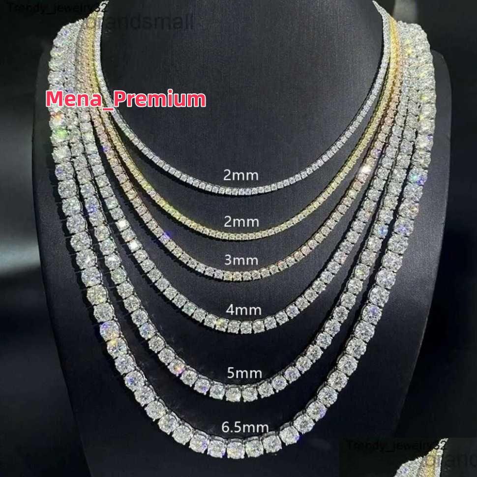 Designer For Women Fashion Hip Hop 925 Silver Vvs Moissanite Diamond Necklace Tennis Drop Delivery Pendants Otdyt