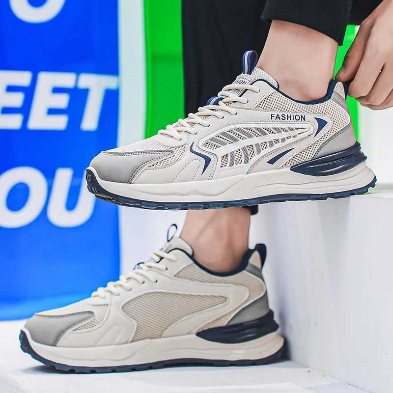 2025 Fashion Mens Sports Shoes Mesh Casual Shoes Lac up Mens Shoes Lightweight Vcanize Shoes Walking Sports Shoes Zapatillas Hbre Y250320