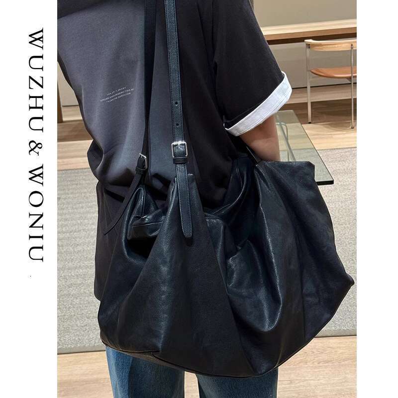 Women's Bags Women's Bags Small niche design cowhide oversized strap tote single shoulder wandering new unisex style practical large bag