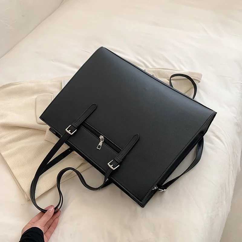 New womens retro messenger handbag high-quality PU leather shoulder bag large casual cross body bag Y250320