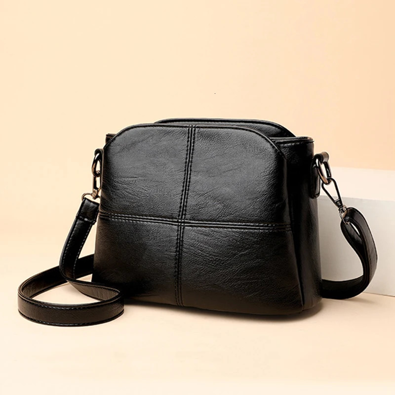 Womens Bags Retro Crossbody Bag Trend Quality PU Leather Bucket Shoulder Bags Small Handbags for Women 250314