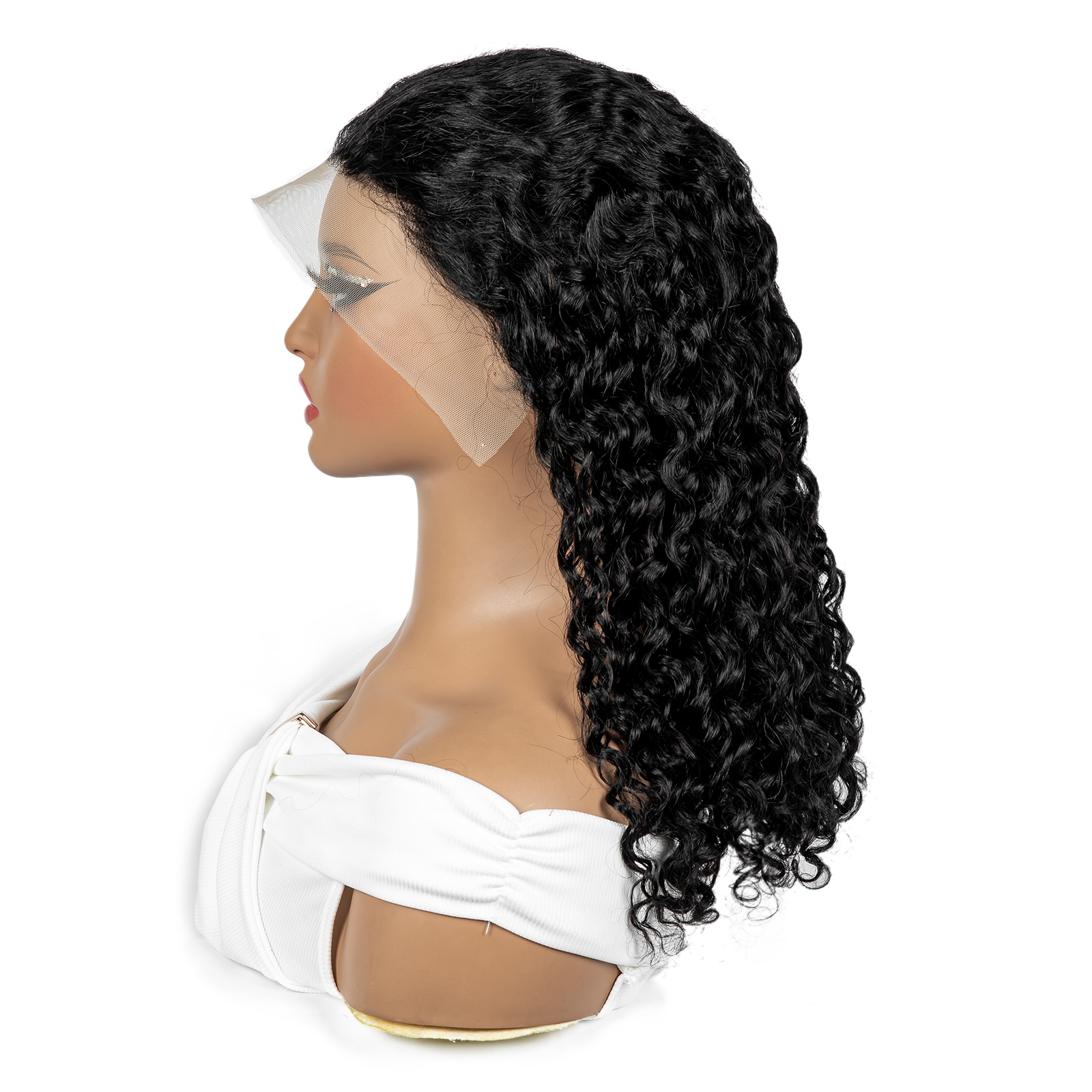 18 inches Water Wave 13x4 Transparent Lace Frontal Wigs Human Hair 180% Density Wet and Wavy Brazilian Virgin Hair Wigs for Women with Baby Hair Mutip