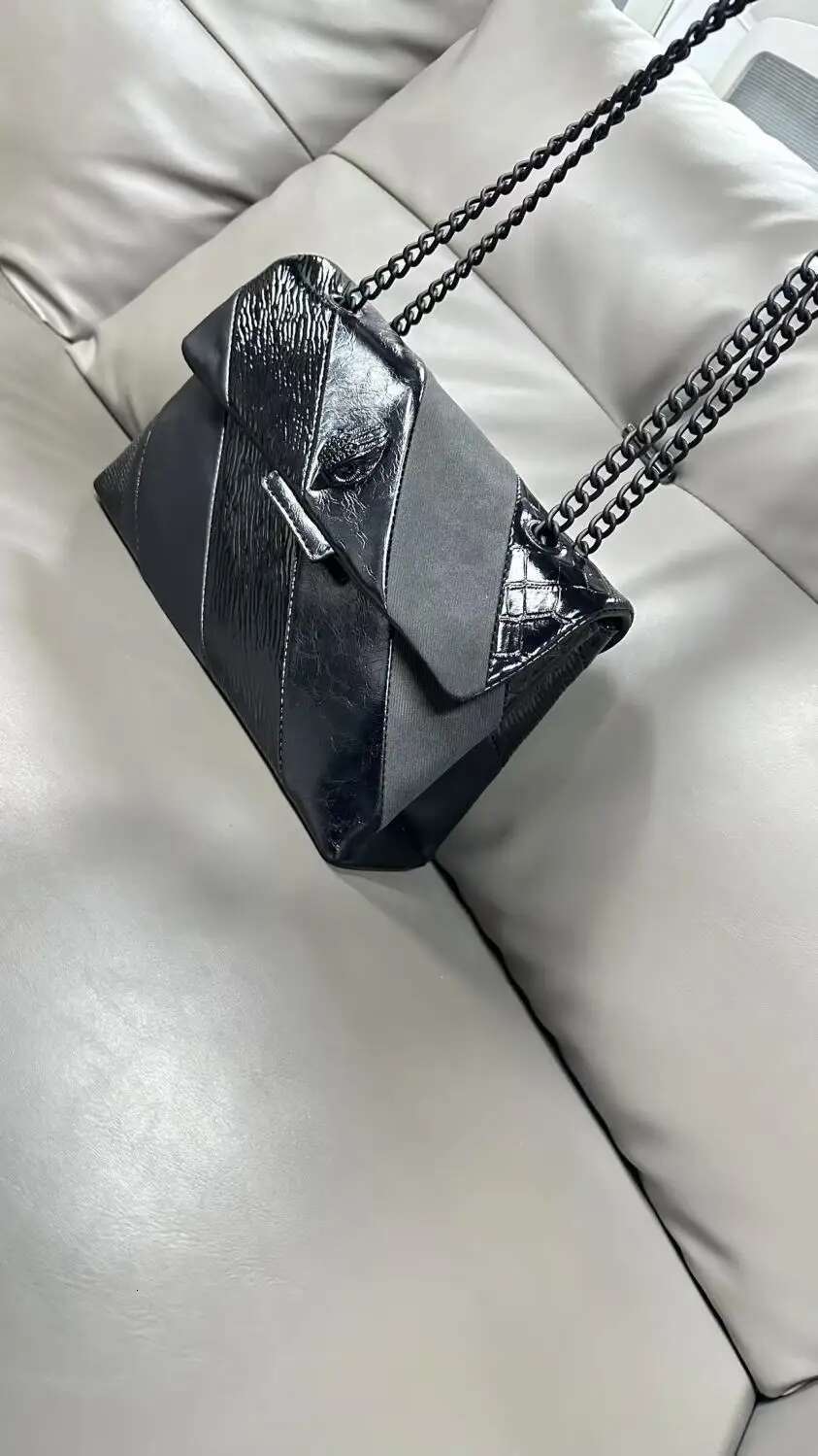 Brand Eagle Head Women S Crossbody Spliced Black Bag Fashion Designer Shoulder Chain Bag New Shoulder Bags