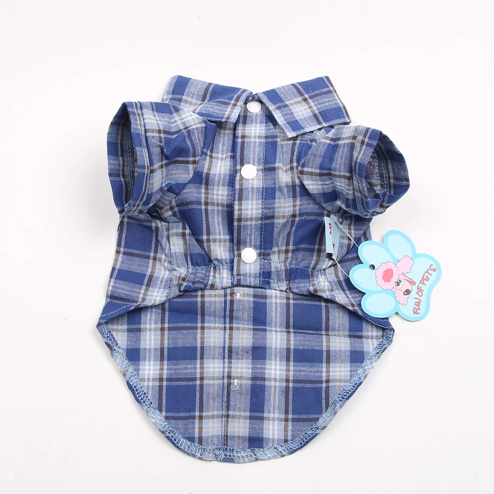 Dog and cat plain shirt pet dog shirt with diagonal pockets spring and summer clothing 250318