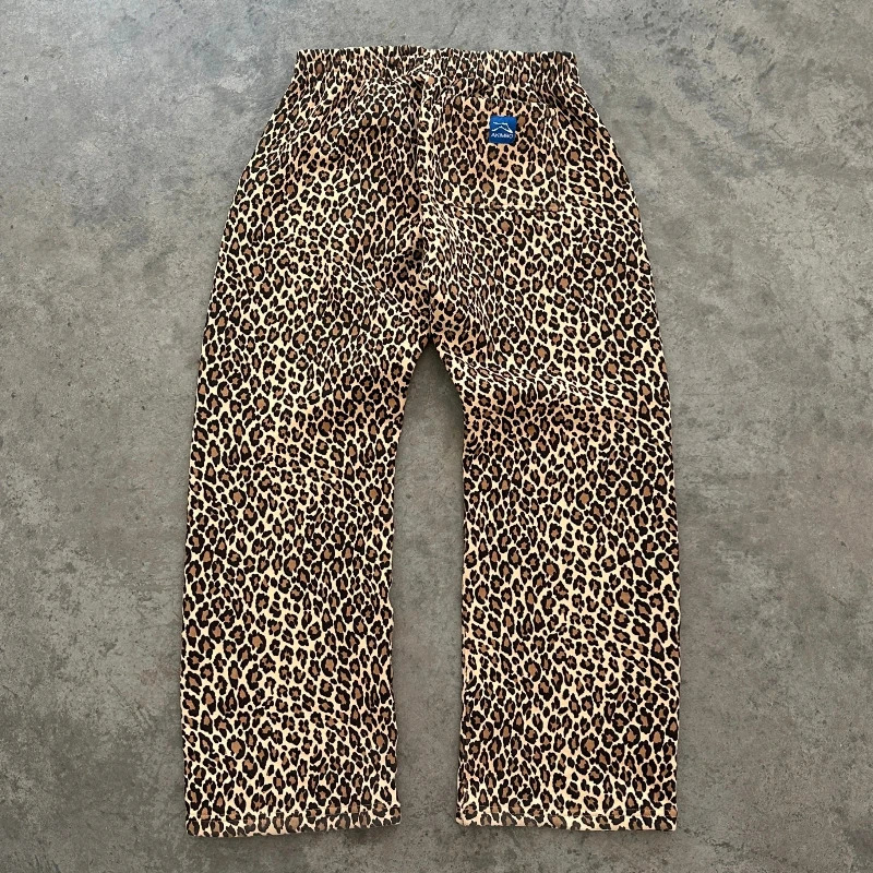 Y2K Trendy Camo Man Pants Gothic Retro Camouflage Unisex Streetwear American Style High Street Loose Straight Sweatpants 250320