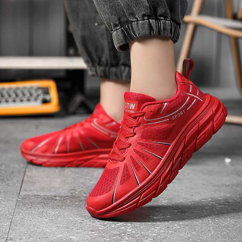 Summer Marathon Running Tennis Mens Yellow Mesh Breathable Sneakers Plus Size 47 Light Casual Walking Shoes Men