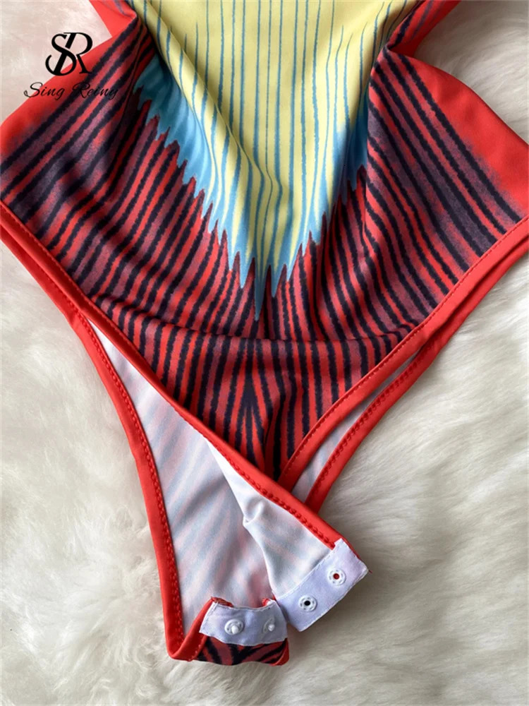 SINGREINY Fashion Print Skirt Suits Women Slim Sleeveless Camis BodysuitsMini Short Skirts Streetwear Summer Playsuit Sets 250320