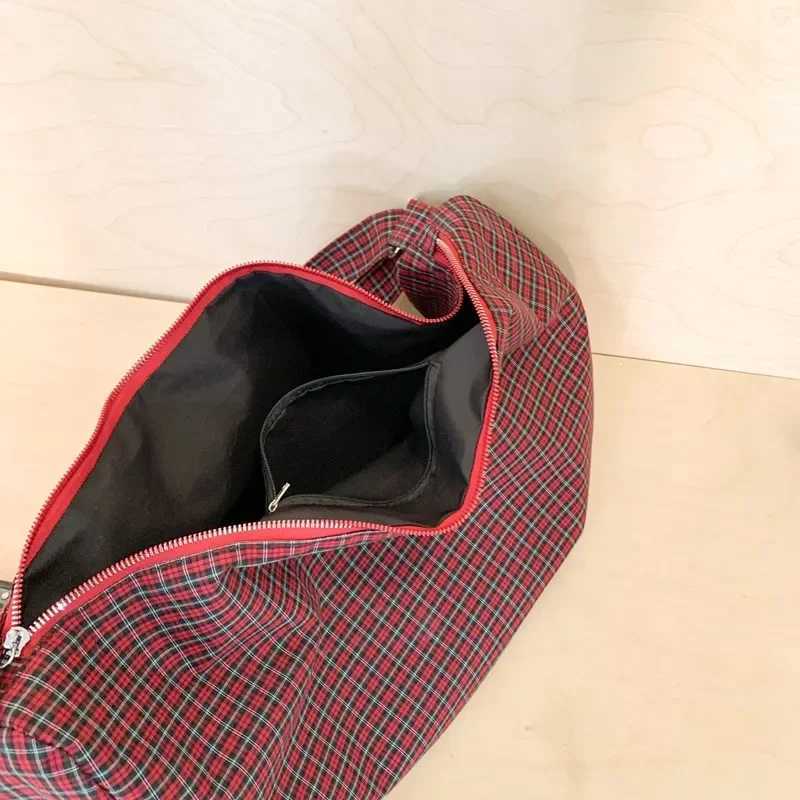 Fashion Nylon Plaid Womens Shoulder Bag 2025 New Casual Large Capacity Communicating Versatile Womens Bag Bolsas De Mujer Y250320