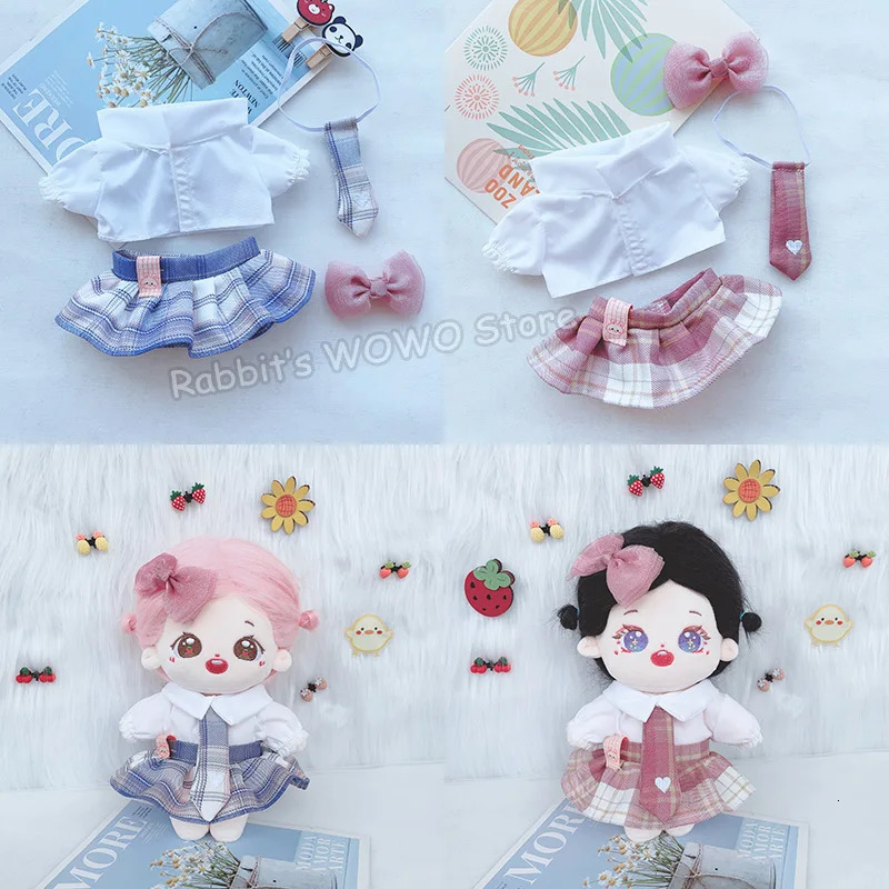 Doll Clothes for 20cm Idol Outfit Accessories College Skirt Wedding Dress Hoodie Overall Super Star Dolls Toys Gift 250319