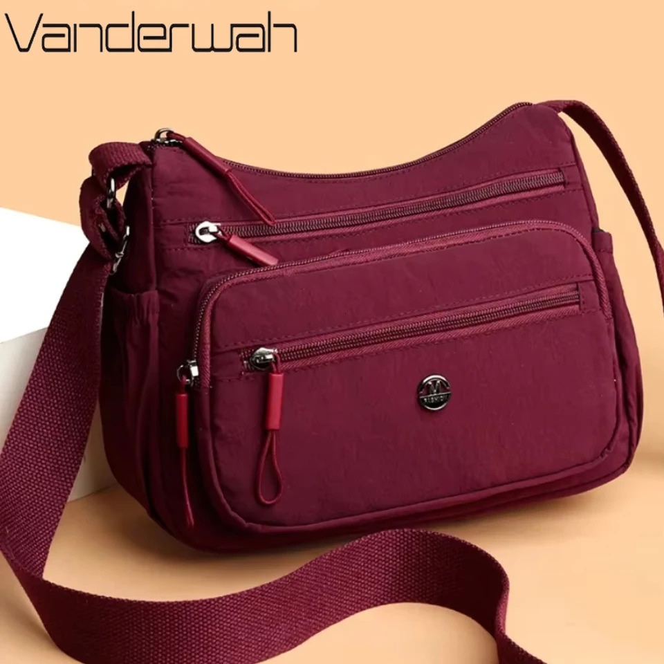 Quality Middleaged Womens Bag Fashion Shoulder Bags Versatile Nylon Crossbody Largecapacity Mothers for Daily Travel 250320
