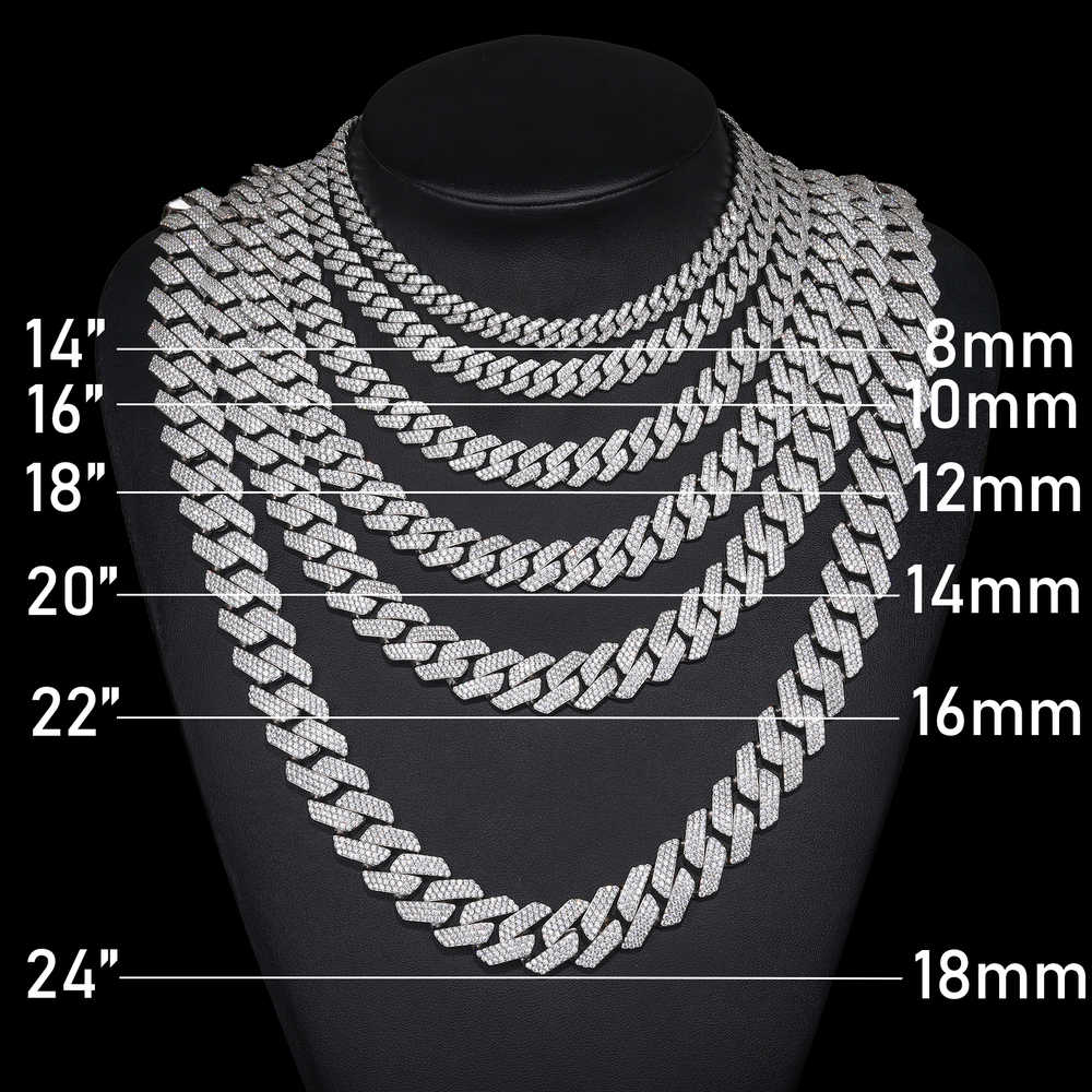 TUHE 12mm-14mm Unisex High Quality Iced Out Cuban Link Necklace copper cz Men For Men Hip Hop Jewelry