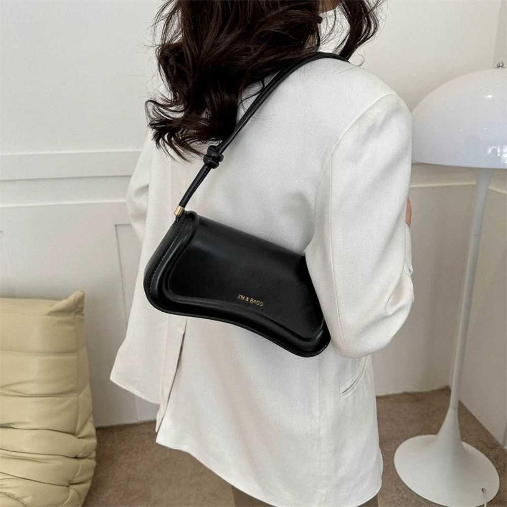 Ladies Shoulder Crossbody Bags PU Leather Women Underarm Bags Solid Color Small Top-handle Bags Purse Female Daily Handbags Y250319