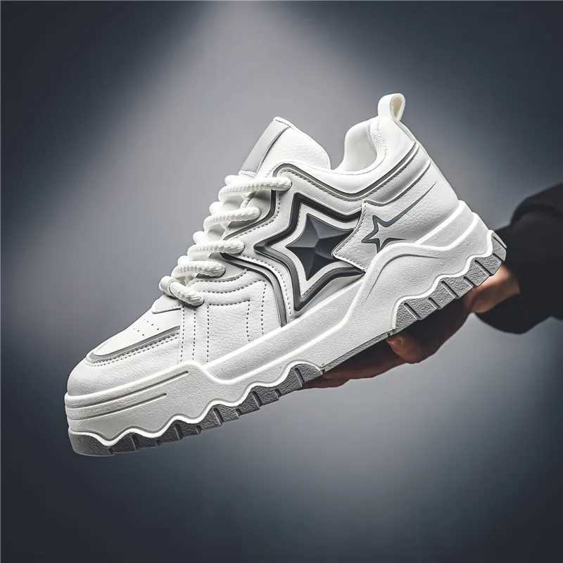 Mens new full competition thick soled high gain casual sports shoes for students running sports anti slip casual mens shoes Y250320