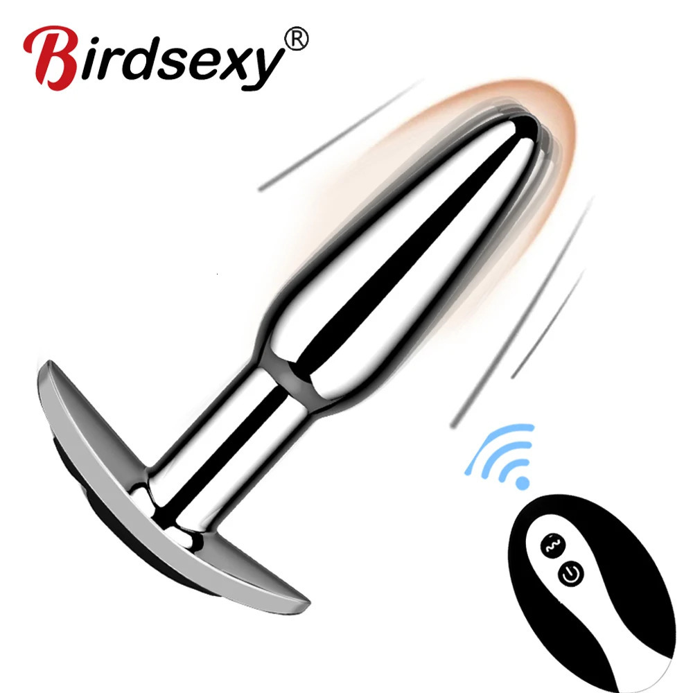 Anal Plug With Push 10 Vibration Modes Anal Toy For Men Prostate Massager Sex Toys With Remote Control Vibrator Anal Toys for 18 250320