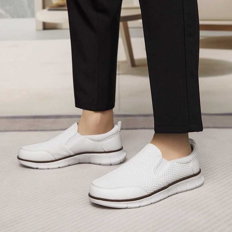 New breathable mesh casual sports shoes with soft soles outdoor shoes Vcani shoes anti slip mens flatbed Loafers Plus size 46 Y250320
