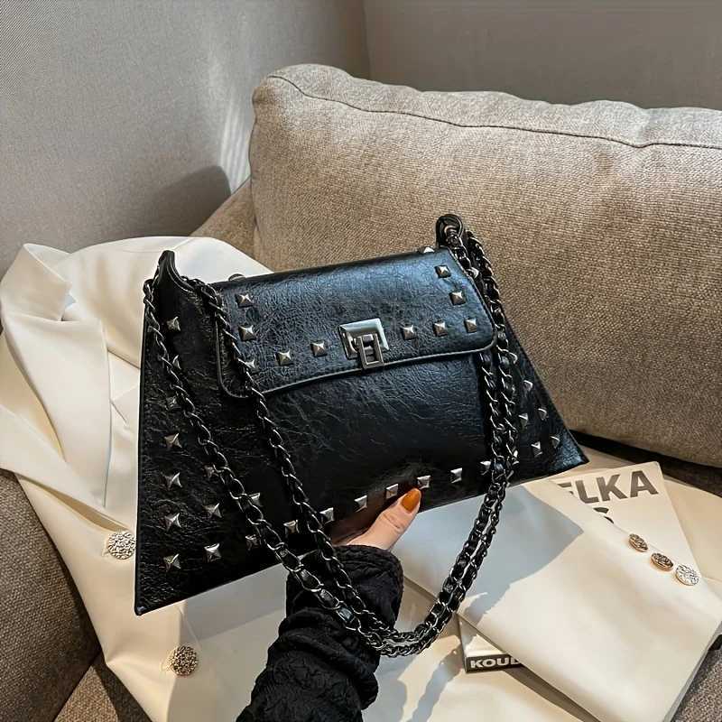 Fashionable retro cross body bag - waterproof synthetic leather adjustable belt solid color with kiss lock closure Y250320
