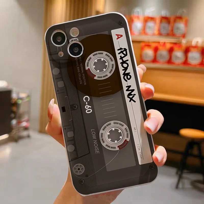 Retro Radio Graphic Phone Case for iPhone 11 12 13 14 16 Pro Max Plus Mini XR X XS Max 8 7 Plus SE 2022 Shock resistant Soft Cover Z250321