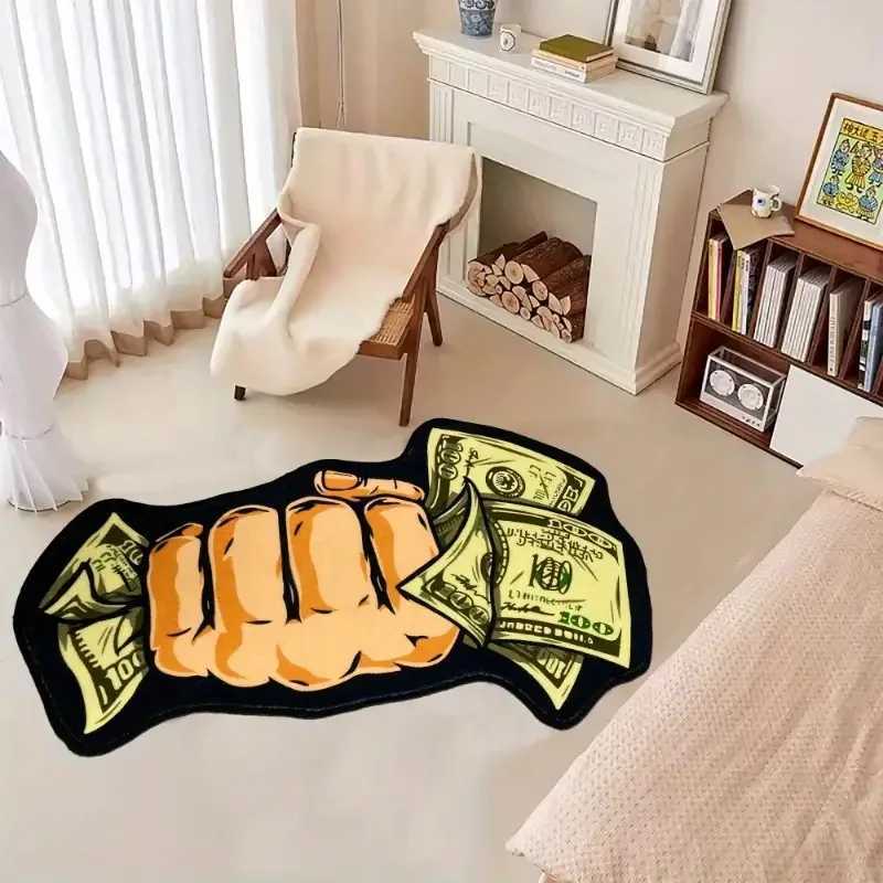 Vikama Fun Us Dollar Imitation Cashmere Carpet Entrance Creative Soft Pads Foldable Bedding Carpet Decoration Y250320