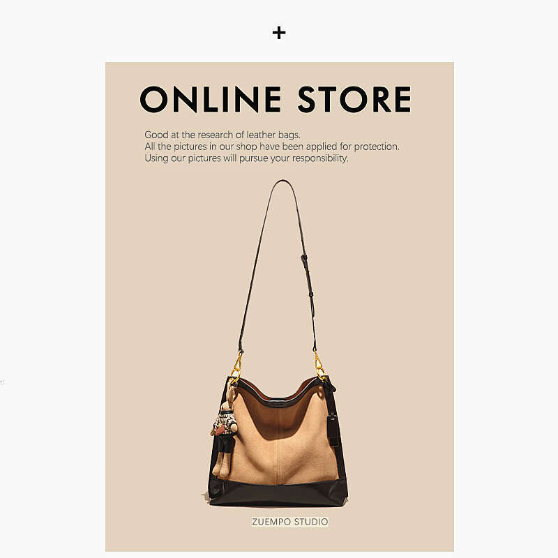 Women's Bags Small niche design frosted leather tote contrasting soft cowhide, large capacity single shoulder bag, women's crossbody bag