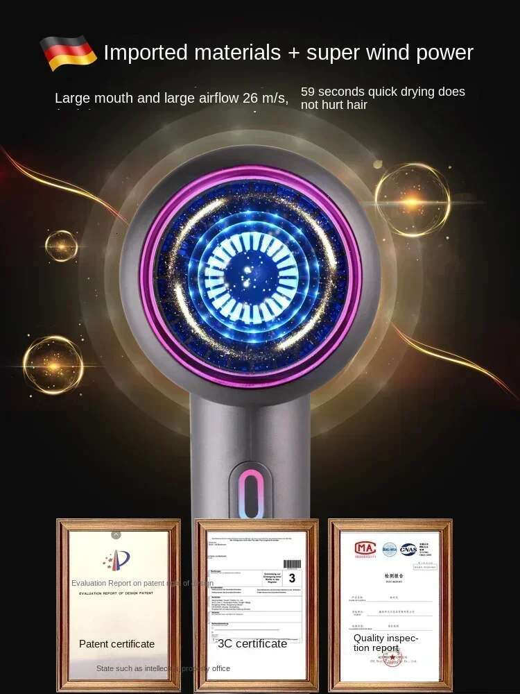 Turbo Ionic Hair Dryer For Home Salon With High-Power And Quick Drying Cold Hot Airw Technology A