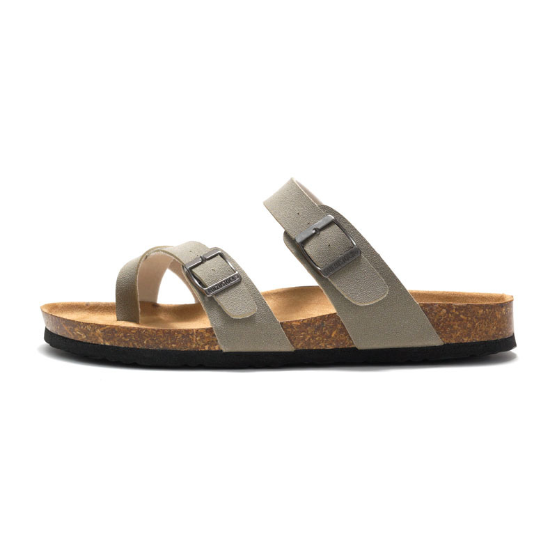 New fashion men's and women's cork hot slippers frosted style, couples beach easy to wear sandals a line horse shoes