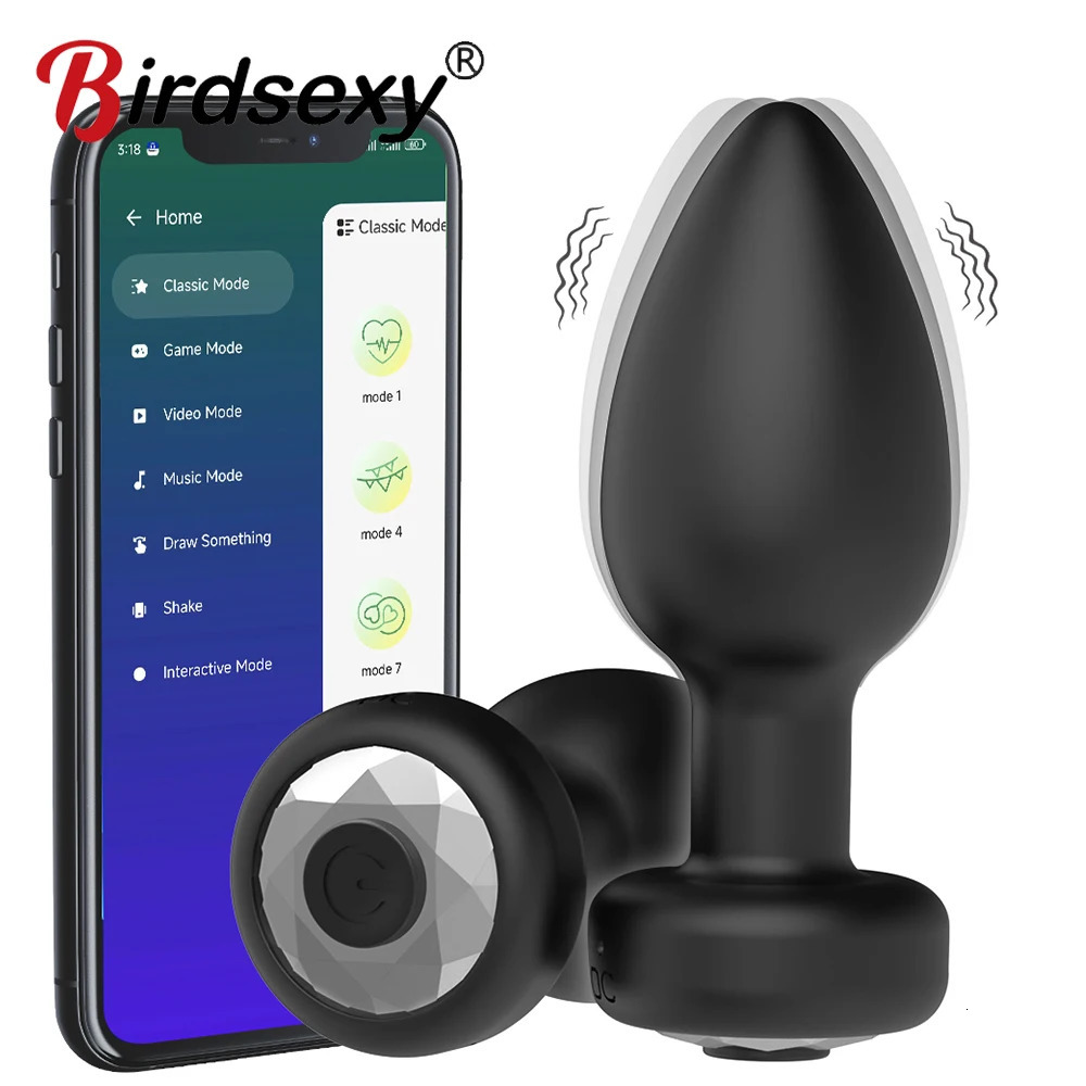 Anal Plug Vibrator 10 Speeds Butt Plug Prostate Vibrating Massager APP Remote Control Female Masturbator Sex Toys for Women Men 250320