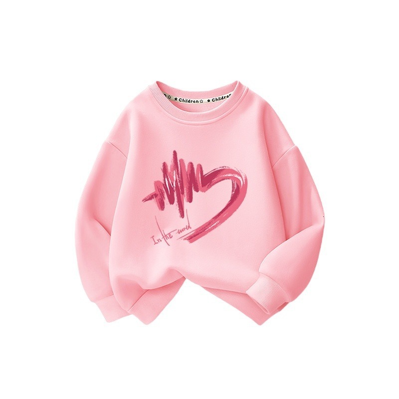 Ddmyshoesvip Girls Hoodie New Style Girls Base Shirt Mid Size Spring And Autumn Outerwear Casual Children S Clothing