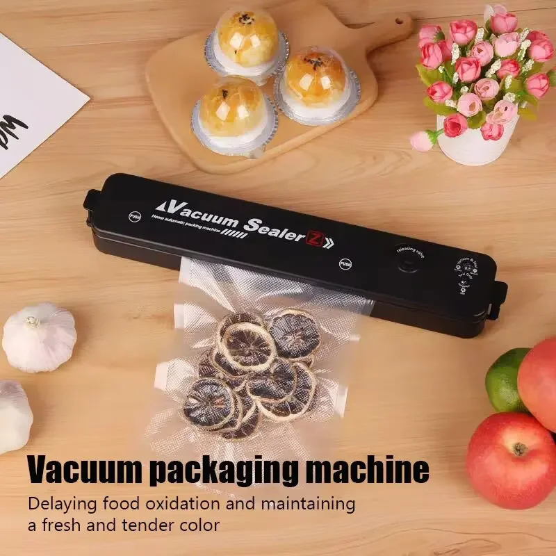 2024 Food Vacuum Sealer Packaging Machine with Free 10pcs Vacuum bags Household Kitchen Food Vacuum Sealing 250314