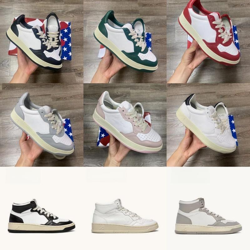 Designer Casual Action Shoes Mens Womens USA Upper Medalist White black Leather suede Platform Sneakers Red green purple roal blue grey gold silver pink