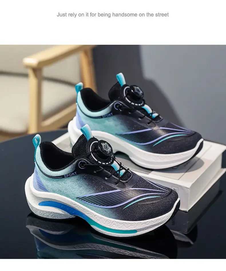 Kid Sneakers Sport Shoes for Boys Fashion Leather Children Breathable Mesh Cfort Shoes Casual Walking Outdoor Running Shoes Y250320